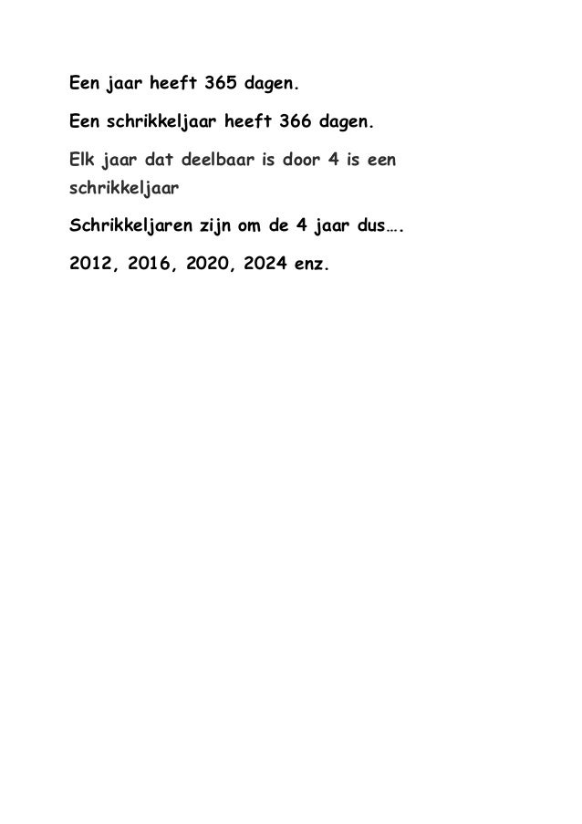 Schrikkeljaar Schrikkeljaar