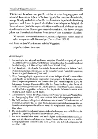 Heidi Schoth: Transversale Billigjobber/innen? Dimensionen von Macht und Widerstand im prekären Dienstleistungssektor.