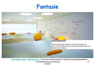 Fantasie




Korschildgen, Stefan ; Reinhardt, Uwe J., FH Düsseldorf, Nice to read you : Entwurf für eine Schülerbibliothek
                                 1. Schulbibliothekstag Schleswig-                                               21
                                              Holstein
 