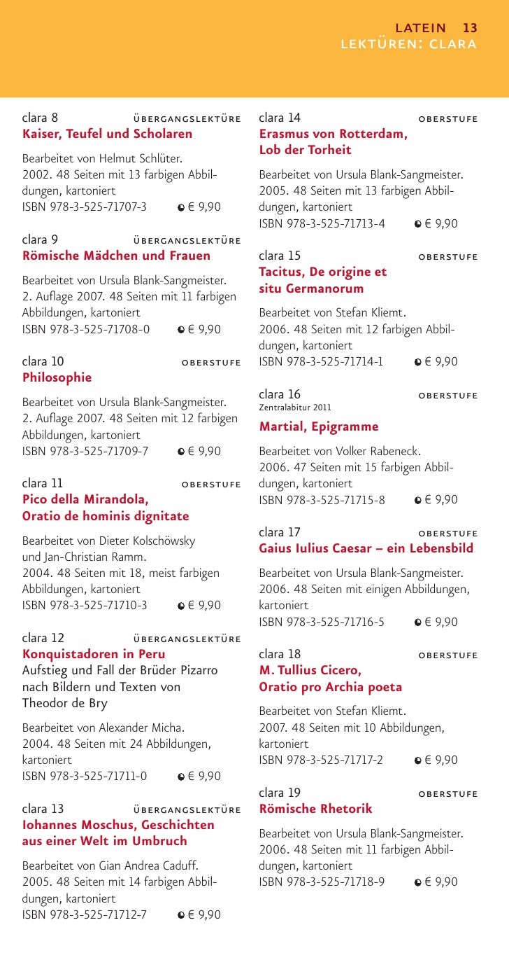 Cicero zum kennenlernen clara übersetzung