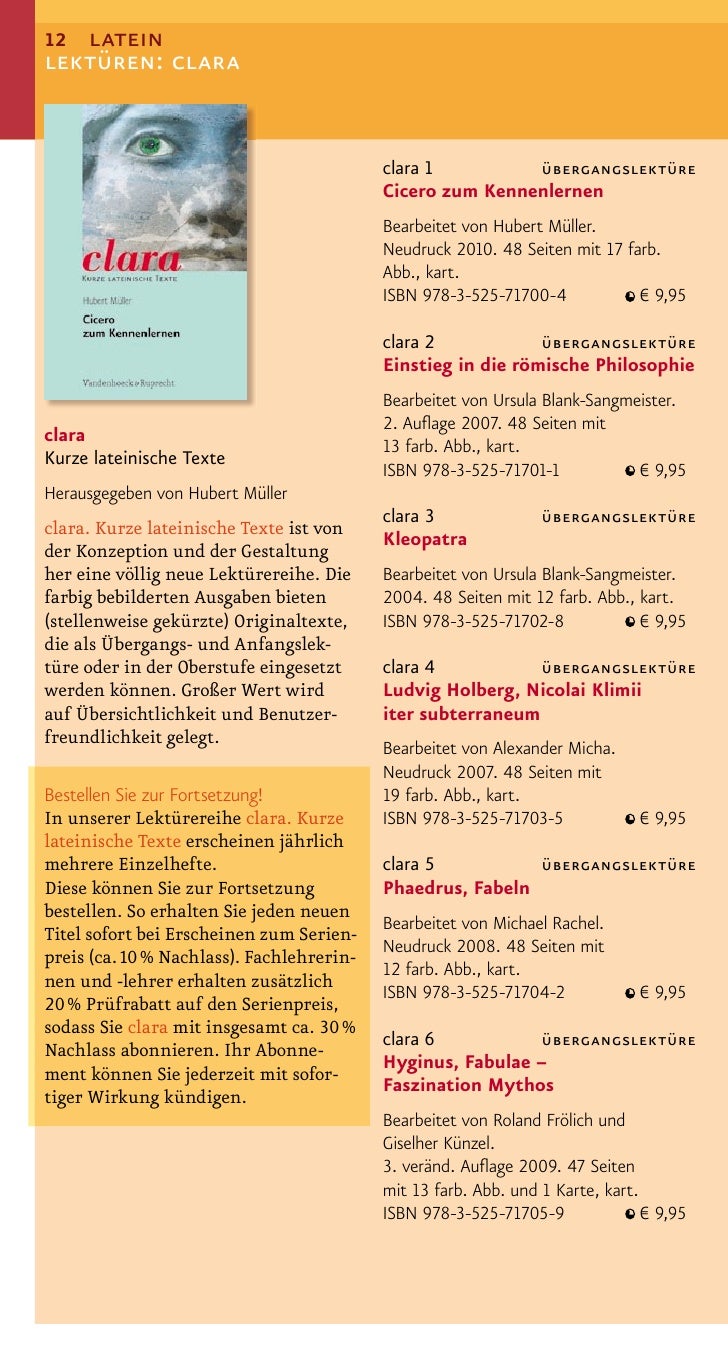 Cicero zum kennenlernen clara übersetzung