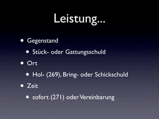 Schuldrecht Allgemeiner Teil