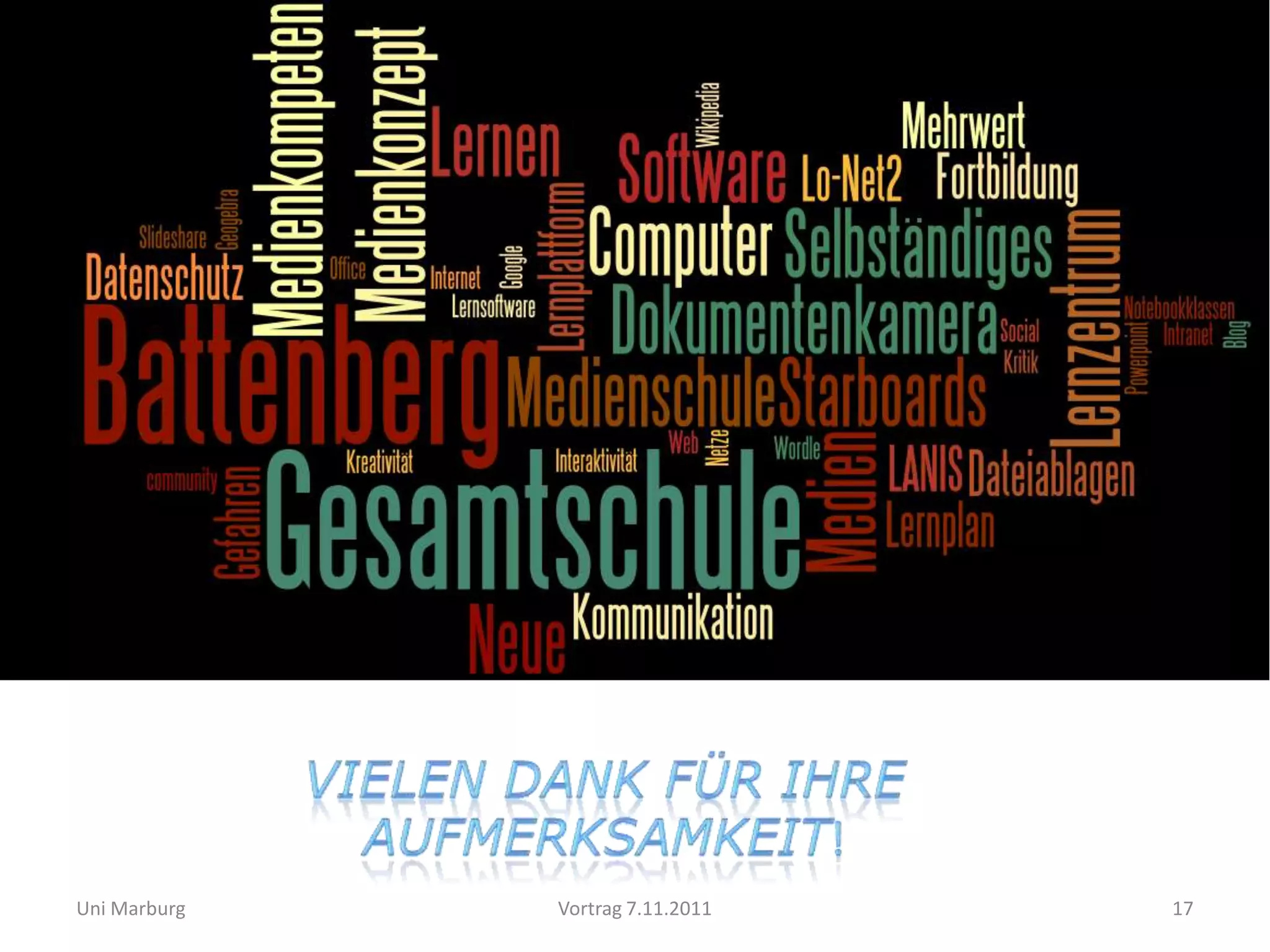 Uni Marburg   Vortrag 7.11.2011   17
 