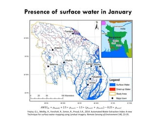 Presence of surface water in January
Feyisa,	
  G.L.,	
  Meilby,	
  H.,	
  Fensholt,	
  R.,	
  Simon,	
  R.,	
  Proud,	
  ...