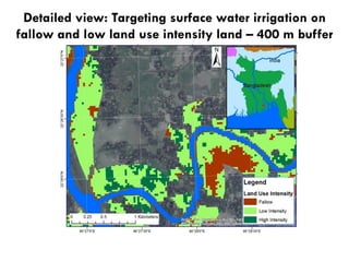 Decentralized surface water irrigation as a pathway for sustainable intensification in southern Bangladesh: on how much land can the drop be brought to the crop?