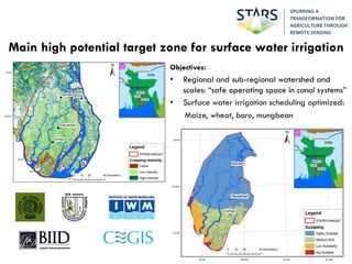 Decentralized surface water irrigation as a pathway for sustainable intensification in southern Bangladesh: on how much land can the drop be brought to the crop?