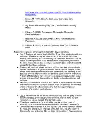 create a sculpture of a bear using model magic.