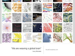 “We are weaving a global brain”         VisualComplexity.com
                     -Jerry Michalski
 