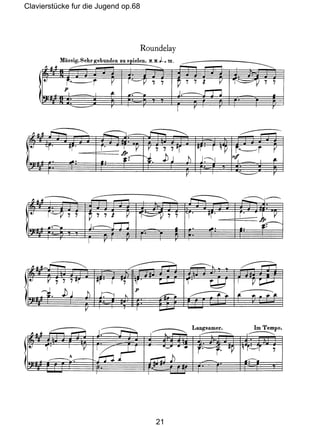 Clavierstücke fur die Jugend op.68
21
 