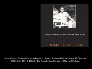 Schumpeter’s Business Cycles as Business History. Business History Review 80 (Summer 2006): 231–261. © 2006 by The President and Fellows of Harvard College. 