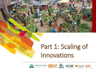 S E P T 2 0 1 9
Part 1: Scaling of
Innovations
 