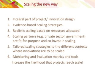 Scaling of innovations