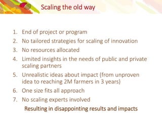 Scaling of innovations