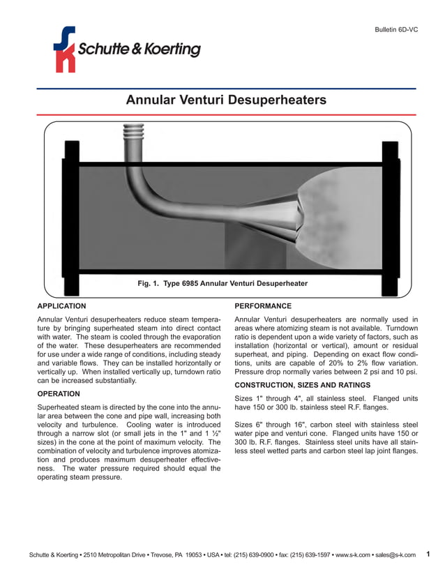 Types of Steam Desuperheaters PDF