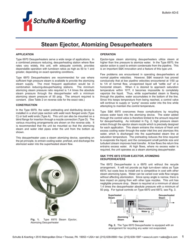 Types of Steam Desuperheaters PDF