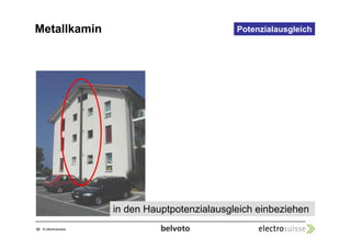 Metallkamin Potenzialausgleich 
22 © electrosuisse 
in den Hauptpotenzialausgleich einbeziehen 
 