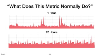 @xaprb
#5: You Have A Speciﬁc Question
In my experience, a lot of the ills have come from thinking anomaly detection
is an...