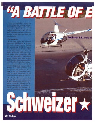 Helicóptero Schweizer 300 vs Robinson 22