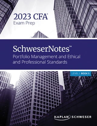 洋書 2023CFA EXAM Prep SchweserNotes 1-5 Schweser Notes Book 5 2023 Level 1 NOTES | PDF