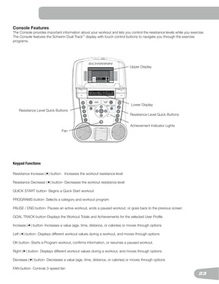 Schwinn 430 elliptical trainer User Manual | PDF