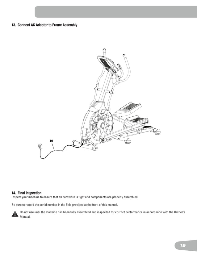 Schwinn 430 elliptical trainer User Manual PDF
