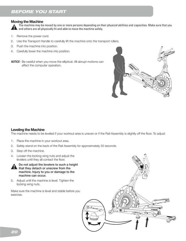 Schwinn 430 elliptical trainer User Manual PDF
