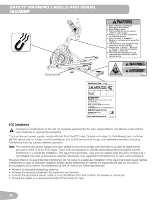 Schwinn 430 elliptical trainer User Manual