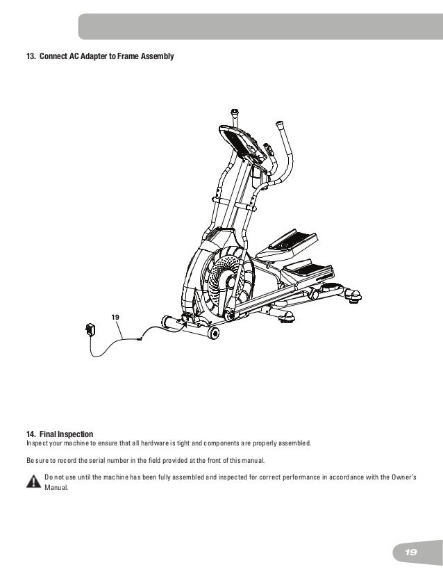 Schwinn 430 Elliptical Power Cord