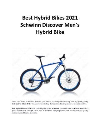 schwinn discover men's hybrid bike