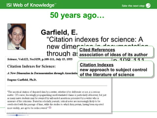 Science Garfield Sci期刊影响因子分析(北京) | PPT