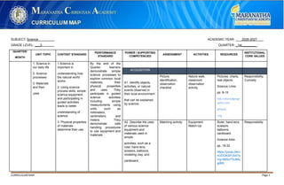 Comprehensive 3rd Grade Science Curriculum for 2026-2027 Academic Year ...