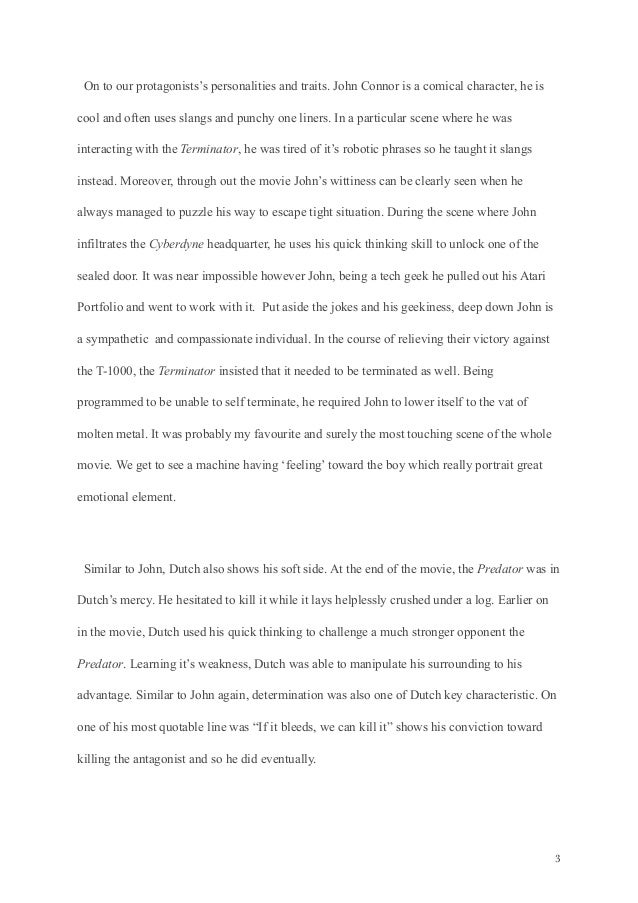 Comparison essay on movies