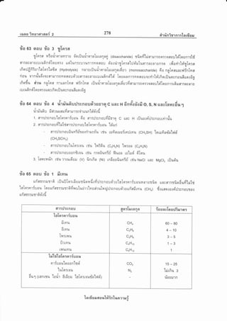 ranel ?mEJ1F[1asr{ 2 278
etr#nirrnr:'[n rfrsilr
fio os nau r?o g slo:aq
.TaY-c'Y
gln:n iliodrornn:ru ootflufrsrrnlrurannei (disaccharidey rfiod'lileril1rnnr?oflou'ld'lorJnr:lf
fl1:ntn'luttJrudndlousr:,: usitun:su?un'r:floflau d'orriTgln:a'[:JsiruluslTnyn.runro rdori.r}i'ryIn:a{t
rfio:Jfifiiur'lalo:'lndn (Hydrolysis) nnrsrilud, nrnlrurnna16s? (monosaccharide) 6a nqlneuncillinlna
r^-- --,-Y-a e a 61ile f , o q ra ;," d a
n0il n1nuil4.103fl'ttll:nroflolo?ufl'lrdsn'ru[uludnsi'ts{ [ouHnnr:noeouostirlt{tflorilunsnouRuot6o
^ & r r s .L ? - J J
rfiofiu airu noloa nrunnlma rlinTna rilurirqrraTrurolardurdaril'rrnor?ofla::loilornrrrfirunr:nsnrerqa
aofadra^
[u luqno to uqt:{ ttnsLno riluacn 0uGirro{Ad
zTa o+ nou r?o + ti't*Tt AurJ:cnauoirsrfi'rq c udc H 6nrtosJ-ofi o, s, N uarlauv6u "1.t
7 y . a ' i . uvv 3
l{',]iluou lJfl?ufl fl tJyt fl1u't:na1 ttiln too.J1{
1. ar::J:cnau'lalo:nr{uou 6o mr:il:cnoLfifi.s c rn; H riluolri':J:snaurvirriuq
2. ar::J:c n o u fi'liltri ar::J :yn o u'laTororrf:L o u'[d'uri
- mr::J:snou6uvr6ftotrirrustiu rriu rrufinruo{rnrJrvru (cH3sH) lorrufindn'lrlai'
(cH3scH3)
- sr::J:snou'lulq:rou rriu b^ridu (csHsN) 'h,r:an (c4HsN)
- nr:rj:sno:roon8rou rriu n:o6umiri fluon ra'lild' 6Tnu
e. Inncn#n triu rrrutduru (v) finrfin (Ni) rndaafiunif rriu ttact uns Mgct2 rflusiu
rio es nau fro t firnu
ufi'an::rusr 6 ril uilln:rd u rusfi o rn dr fi :J:sn o u d'r unlalq:fl r{u o uil nr Errfi o
U-.T- d T -.___-.___ad q , !t , q , , , tu a
tatq:nlTilau touttnflr'TTurlst?iilutuEirr-[mueiru[nqirl:tnolea-'ruuffefirmu lctto;
- ^- i
unflD::ilT19t9:1{
la rfr u N 6[ o t,t'[#in'[r,ror ?'l ru i
Lrnynlrrf,q6ufitiltd
Ad
fr'.: unq.,t 0.,:rirJ:yn our oit
6{1TilT3NOU asr:lalrannqq ia sayTo EJrj3il'lsr:
laTor:or{uou
frrvru
6 ryru
Tur:lwu
A
u? tvr1.[
tl t1{tyt1,[
CH*
CrHo
CrHt
CoH''o
CuH'',
60-80
4-10
3-5
1-3
1
liltdlaTo:n'r{u or+
srriu aulo o antrysi'
'[uIq:rou
(lanrsu 1o* dl6uru taTq:uoud'nlylaf,l
i
0u'l
CO,
N2
15-25
lil rfiu 3
rfo EJ rJln
 