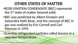 sci 7 q1 2 Describe the Particle Model of Matter as “All matter is made ...