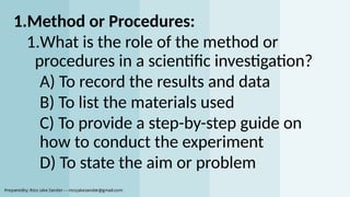 sci 7 q1 6 Follow appropriate steps of a scientific investigation which ...