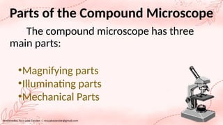 sci 7 q2 1 Identify the parts and functions, and demonstrate proper ...