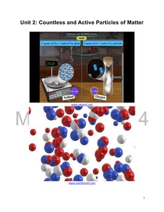DRAFT
March 31, 2014
1
Unit 2: Countless and Active Particles of Matter
www.ubqool.com
www.mychemset.com
 