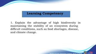 advantage of high biodiversity - science subject module for (grade 8 ...