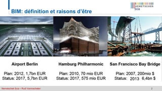 Nemetschek Scia – Rudi Vanmechelen 2
BIM: définition et raisons d’être
2013
 