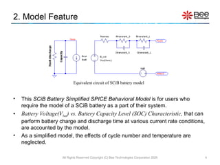 SCiB Rechargeable Battery Simplified SPICE Behavioral Model for Circuit ...