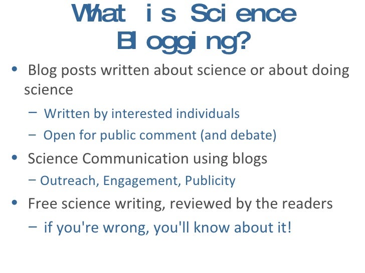 Can Science Blogging Enhance Your Research Life?