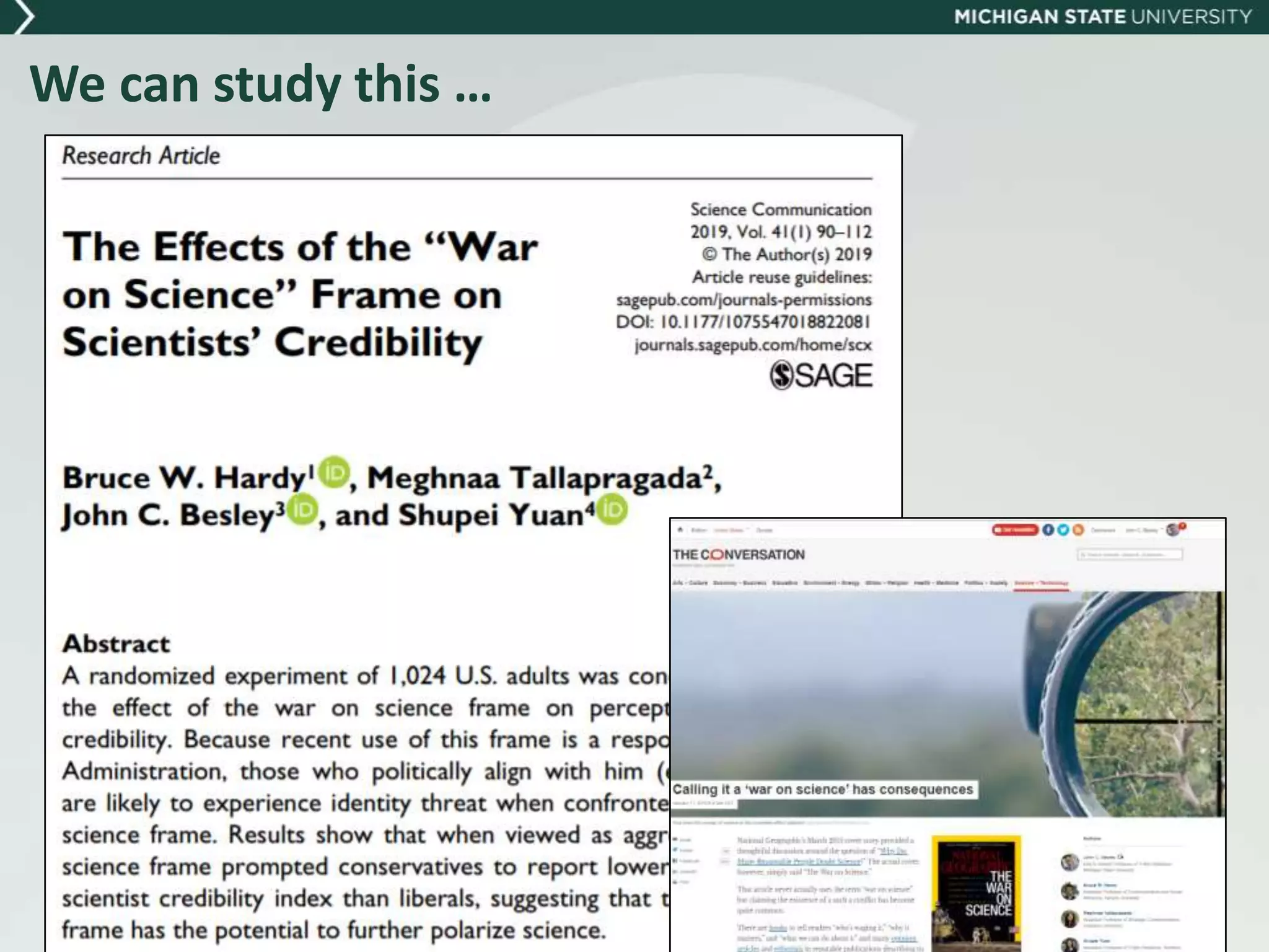 We can study this …