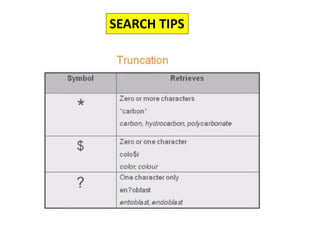 SEARCH TIPS
 