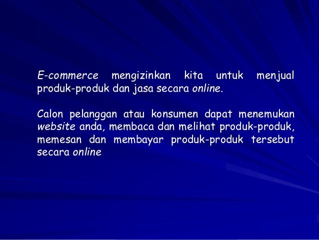 perjanjian e-commerce contoh e Commerce