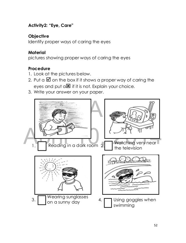 Printables Sample Reading Materials For Grade 3 k to 12 grade 3 learners material in science front view of the human eye a b 53