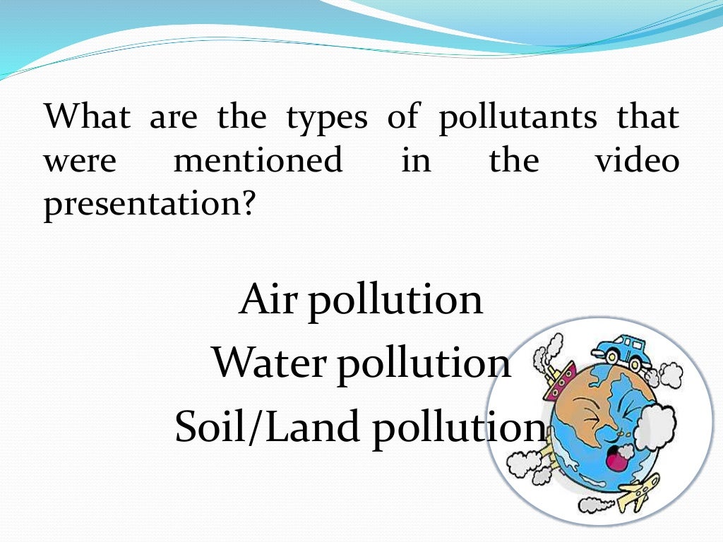 Types of pollutants