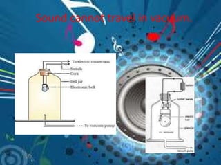 Sound cannot travel in vacuum.