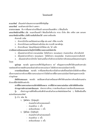 โลกแหงแสงสี
ดวงอาทิตย เปนแหลงกําเนิดแสงจากธรรมชาติที่สําคัญที่สุด
แสงอาทิตย มองดวยตาเปลาเรียกวา แสงขาว
การกระจายแสง คือ การที่แสงขาวผานปริซึมแลว แยกออกเปนแสงสีตาง ๆ ที่ตอเนื่องกัน
แสงอาทิตยผานปริซึม 1 อัน จะแยกเปนแสงสี 7 สีตอเนื่องกันคือ มวง คราม น้ําเงิน เขียว เหลือง แสด และแดง
แสงอาทิตยผานปริซึม 2 อันที่วางกลับหัวกันจะได แสงขาวเหมือนเดิม
ตัวกลางมี 3 ชนิด
1. ตัวกลางโปรงใส ยอมใหแสงผานมากที่สุด เชน เลนส ปริซึม กระจกใส
2. ตัวกลางโปรงแสง ยอมใหแสงผานเล็กนอย เชน กระจกฝา พลาสติกขุน
3. ตัวกลางทึบแสง ไมยอมใหแสงผานไปไดเลย เชน ไม เหล็ก
การเขียนทางเดินของแสงผานวัตถุโปรงใสที่มีความหนาแนนไมเทากัน
1. เมื่อแสงผานจากตัวกลาง หนาแนนนอย ไปยังตัวกลาง หนาแนนมาก ลําแสงจะหักเห เขาหาเสนปกติ
2. เมื่อแสงผานจากตัวกลาง หนาแนนมาก ไปยังตัวกลาง หนาแนนนอย ลําแสงจะเบนออกจากเสนปกติ
3. เมื่อแสงผานตัวกลางโปรงใส โดยลําแสงตั้งฉากกับตัวกลางจะไมเกิดการหักเหของแสงโดยแสงจะทะลุผาน
ไปเลย
มุมวิกฤต หมายถึง มุมตกกระทบที่ทําใหมุมหักเหกาง 900
หรือมุมตกกระทบที่ทําใหลําแสงหักเหทาบผิว
รอยตอของตัวกลางพอดีลําแสงจะตองผานตัวกลางหนาแนนมาก ไปยังตัวกลางหนาแนนนอยกวาเทานั้น
การสะทอนกลับหมด หมายถึง การที่แสงสะทอนกลับภายในตัวกลางเดินทั้งหมดไมผานไปยังตัวกลางที่สอง
เนื่องจากแสงผานจากตัวกลางที่มีความหนาแนนมากกวาไปยังตัวกลางที่มีความหนาแนนนอยวาโดยทํามุมตกกระทบโต
กวามุมวิกฤต
ดัชนีหักเหของแสง หมายถึง สมบัติเฉพาะตัวอยางหนึ่งของสารที่ทําใหลําแสงเกิดการหักเหเมื่อลําแสงผาน
ตัวกลางที่มีคาดัชนีหักเหตางกัน
สารที่มีความหนาแนนมากจะมีคาดัชนีหักเหมาก สารที่มีคาความหนาแนนนอย จะมีคาดัชนีหักเหนอย
ปรากฏการณทางธรรมชาติของแสง เกิดจากการหักเห, การสะทอนกลับและการสะทอนกลับหมดของแสง
รุง เปนปรากฏการณที่เกิดขึ้นบนทองฟาดานตรงขามกับดวงอาทิตยหลังฝนตกใหม ๆ ซึ่งมีสีเหมือนสีใน
สเปกตรัมของแสงอาทิตย
รุง มี 2 ชนิด คือ
1. รุงตัวลาง (รุงปฐมภูมิ)
- ลําแสงเขาทางดานบนของหยดน้ํา
- ลําแสงหักเห 2 ครั้ง
- สะทอนกลับหยด 1 ครั้ง
2. รุงตัวบน (รุงทุติยภูมิ)
- ลําแสงเขาทางดานลางของหยดน้ํา
- ลําแสงหักเห 2 ครั้ง
- สะทอนกลับหมด 2 ครั้ง
 