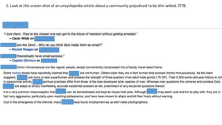 1. Look at this screen shot of an uncyclopedia article about a community prejudiced to be dim witted. FITB.
 