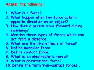A topic in physics force and pressure of | PPT